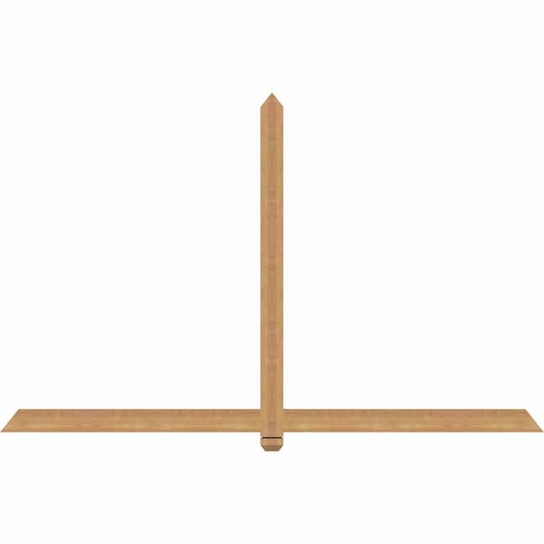 Ekena Millwork Eugene Smooth Timber Gable Bracket, Western Red Cedar, 84"W x 53"H x 1 1/2"D x 3 1/2"F, 15/12 Pitch GBW084X53X0204EUG00SWR - main